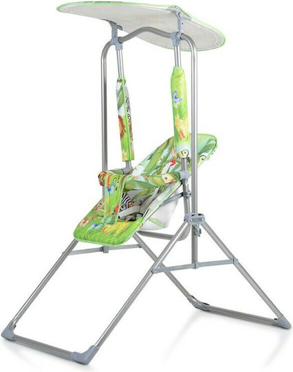 Cangaroo Metal Foldable with Protector Swing Set with Stand Funny 65x65cm for 6+ months Green