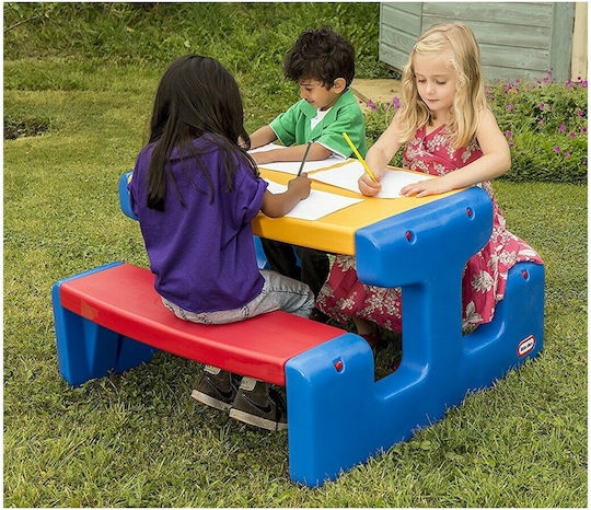 Primary Set Masă cu Scaune pentru Copii din Plastic Roșu Little Tikes