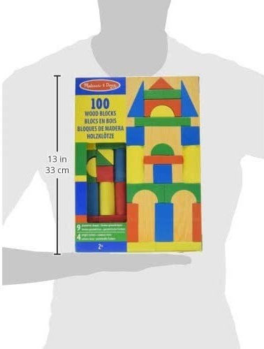Melissa & Doug Τουβλάκια Ξύλινα για 3+ Ετών 100τμχ