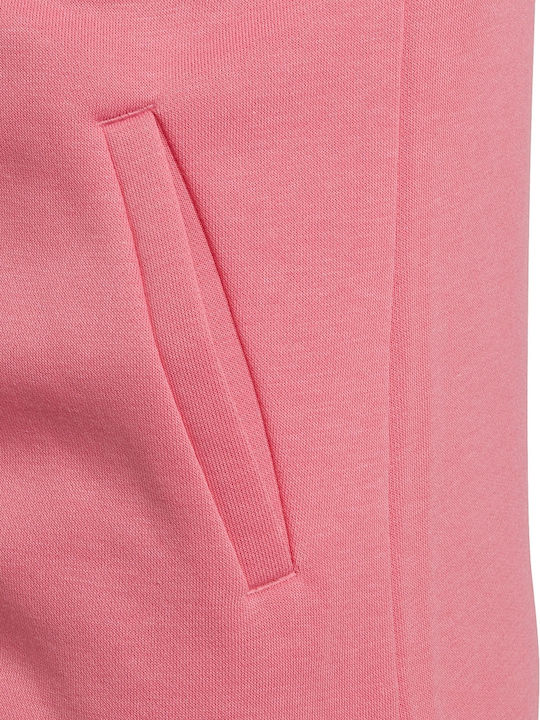 Sport Hanorac pentru copii De bumbac cu Glugă Roz Essentials 3-Stripes
