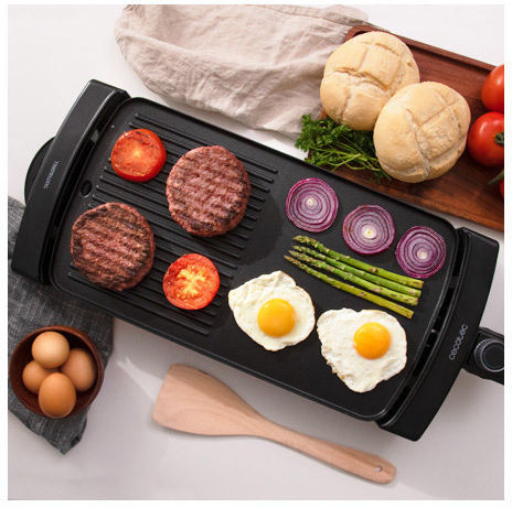 Cecotec Tasty & Grill 3000 Tabletop Electric Grill Aluminium Smooth and Ribbed Plate 2600W with Adjustable Thermostat 45cmx25cmcm