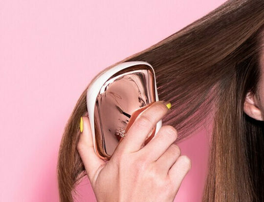 Tangle Teezer Compact Styler Hair Brush Baby Doll Pink Chrome