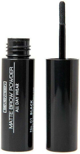 Seventeen All Day Wear Eyeshadow for Eyebrows 01 Black Matte