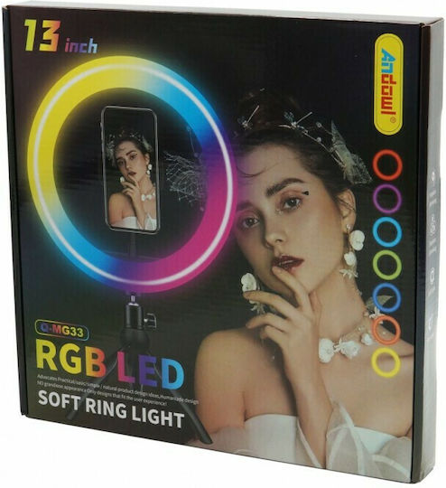 Andowl RGB Ring Light 33cm με Επιτραπέζιο Τρίποδο