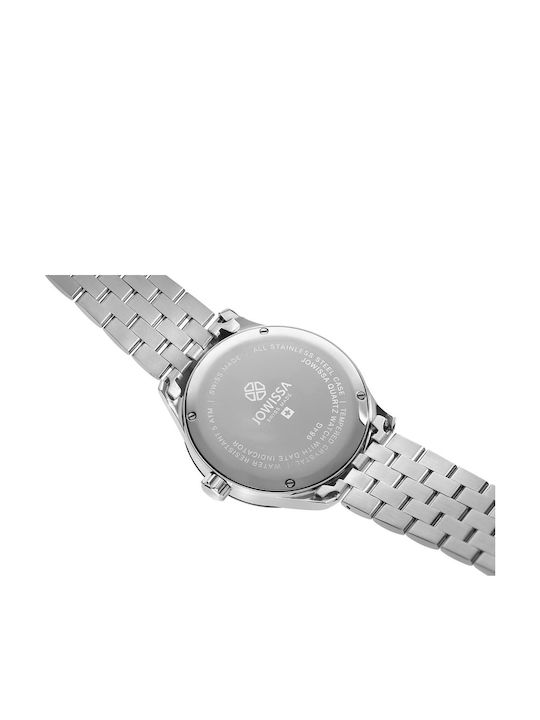 Jowissa Herrenuhr 45mm Batterie mit Silber Metallarmband