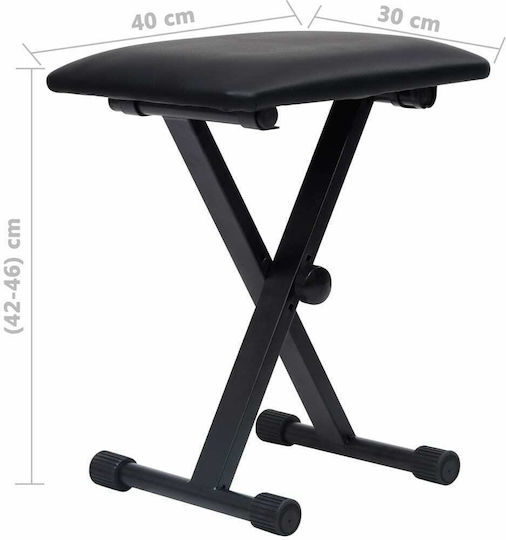 vidaXL Keyboard Stand with Adjustable Βench Stand Floor for Keyboards