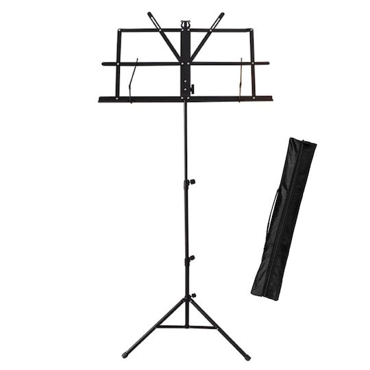 Audio Master MS1 Music Stand Height 46-130cm Black with Carrying Bag