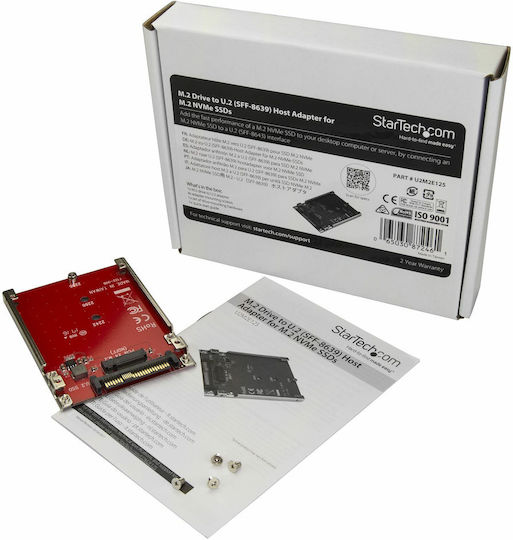 StarTech M.2 to U.2 Adapter - For M.2 PCIe NVMe SSDs Κόκκινο U2M2E125