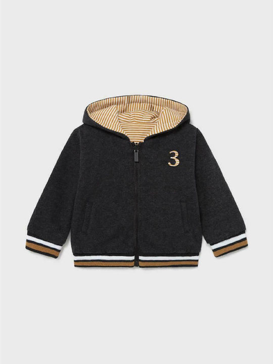 Kinderstrickjacke mit Kapuze Blau