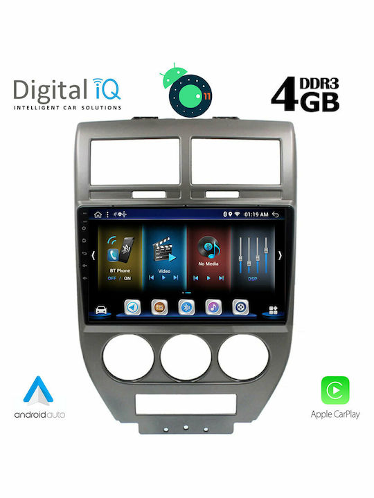 Digital IQ Car Audio System for Jeep Compass / Patriot 2007-2016 (Bluetooth/USB/WiFi/GPS/Apple-Carplay) with Touch Screen 10.1" DIQ_BXD_6276