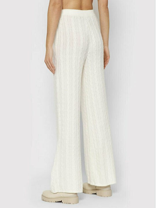 Guess Women's High-waisted Fabric Trousers Bell Regular Fit Beige
