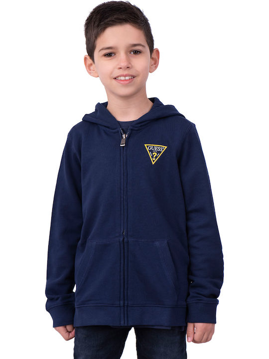 Kids Sweatshirt Cardigan with Hood Navy Blue Active