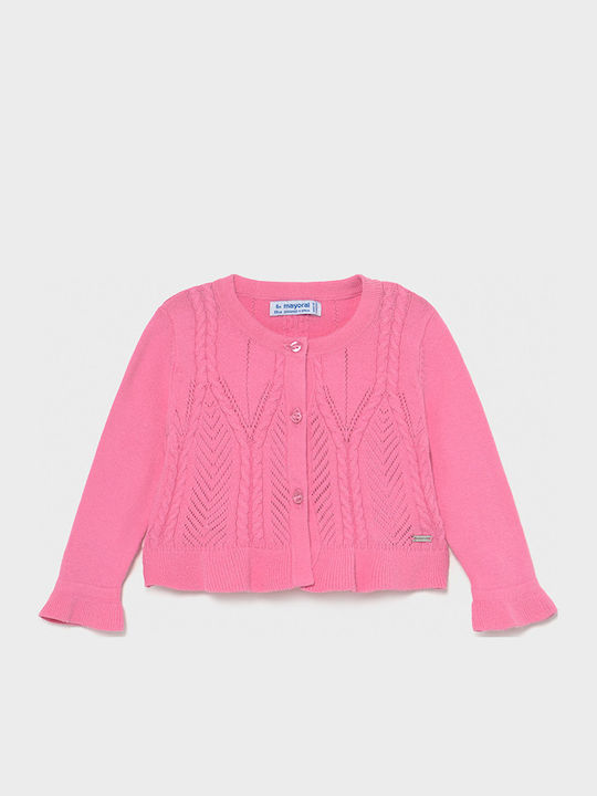 Kids Cardigan Cotton Pink