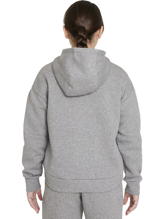 Athletic Kids Cardigan Cotton with Hood Gray Sportswear Club