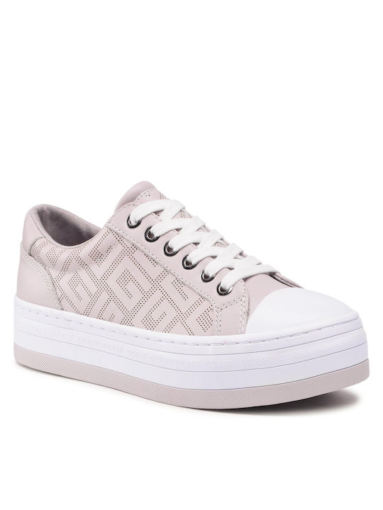 Guess Damen Flatforms Sneakers Rosa