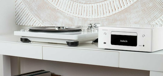Denon DP-400 DP-400 Πικάπ με Belt Drive και Προενίσχυση Λευκό