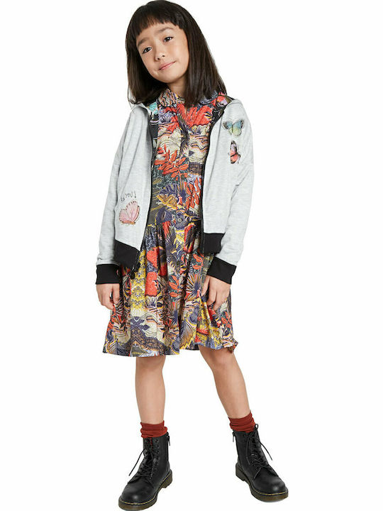 Kinder-Sweatshirtjacke mit Kapuze Schwarz Misuri