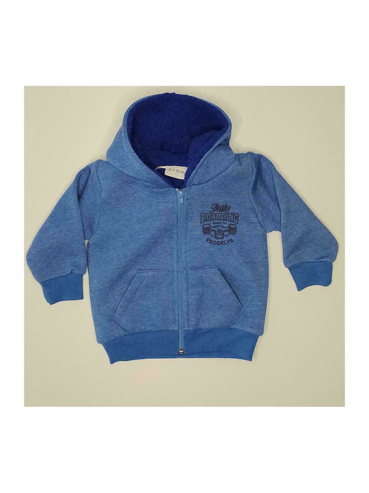 Trax Boys Hooded Sweatshirt with Zipper Blue