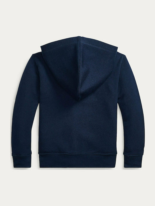Kids Sweatshirt Cardigan Cotton with Hood Navy Blue Sidoine