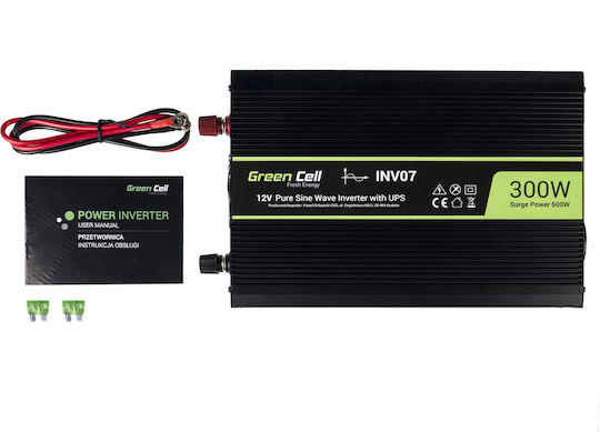 Green Cell Invertor Auto Unda sinusoidală pură 600W pentru Convertirea 12V DC în 220V AC