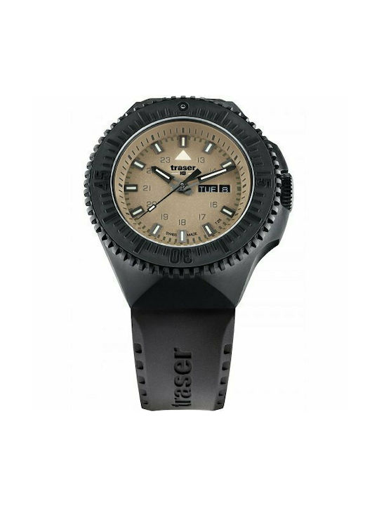 Traser P69 Watch Battery with Black Rubber Strap