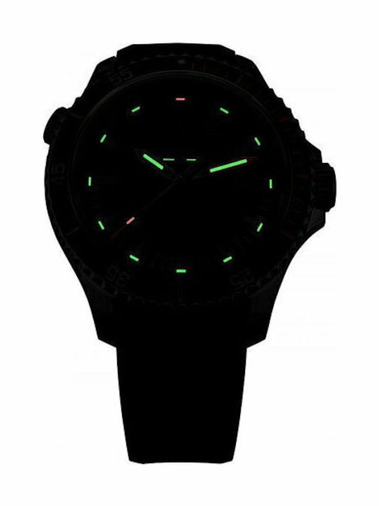 Traser P67 Herrenuhr 46mm Automatisch mit Grün Kautschukarmband