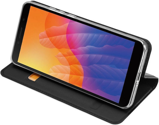 Dux Ducis Skin Pro Buchen Sie Synthetisches Leder Schwarz (Huawei Y5p)