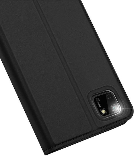 Dux Ducis Skin Pro Buchen Sie Synthetisches Leder Schwarz (Huawei Y5p)