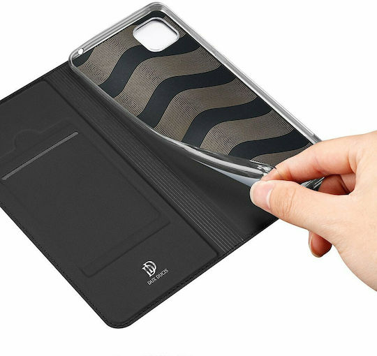 Dux Ducis Skin Pro Buchen Sie Synthetisches Leder Schwarz (Huawei Y5p)