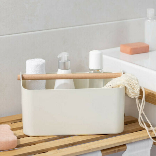 Navaris Пластмаса Кутия за съхранение Cream 26.5x16.5x15см 1бр