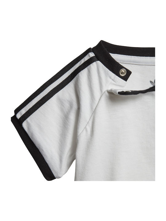 Детска тениска Бял 3-Stripes