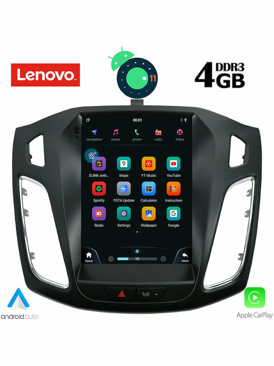 Lenovo SSX 9955_GPS Tesla Ηχοσύστημα Αυτοκινήτου για Ford Focus 2011-2017 (Bluetooth/USB/WiFi/GPS) με Οθόνη Αφής 9.7"