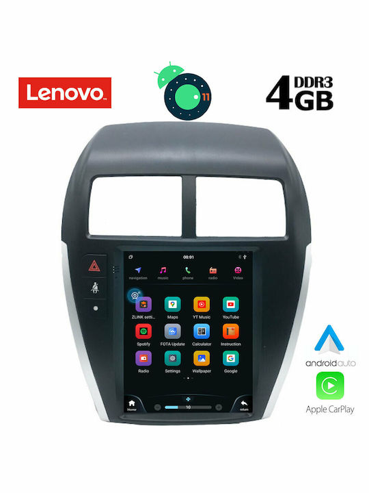 Lenovo Car-Audiosystem für Mitsubishi Asx 2009+ (Bluetooth/USB/AUX/WiFi/GPS/Apple-Carplay) mit Touchscreen 9.7" DIQ_SSX_9952