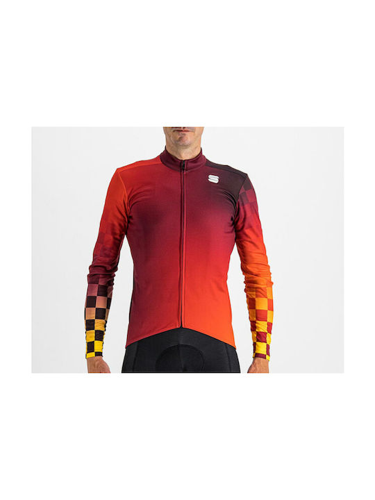 Sportful Rocket Thermal ZLV052 Ανδρική Μακρυμάνικη Μπλούζα Ποδηλασίας Κόκκινη