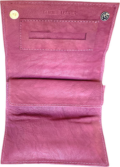 Mario Rossi Pungă Pentru Tutun Din Piele Ecologică Violet Cu Închidere Magnetică 15.3x8.8cm