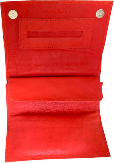 Mario Rossi Tobacco Pouch With Magnetic Clasp 15.3x8.8cm Red