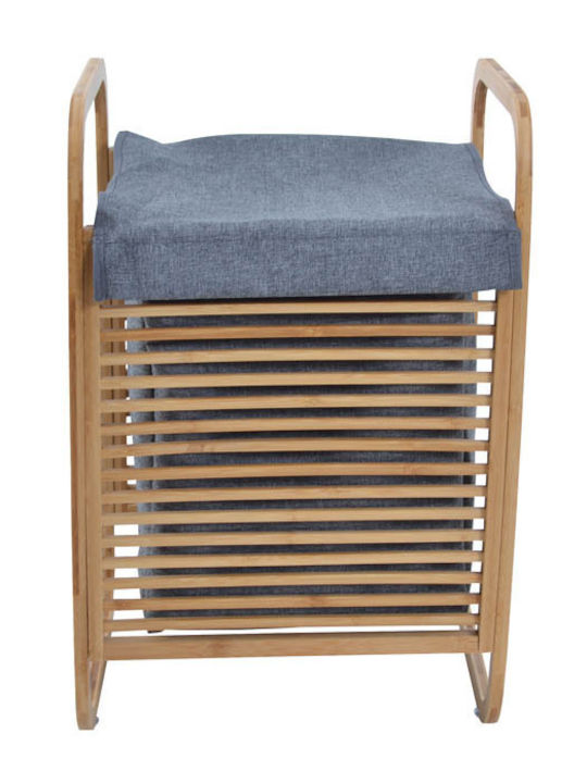 Ankor Bamboo Laundry Basket 40x30x61cm Gray