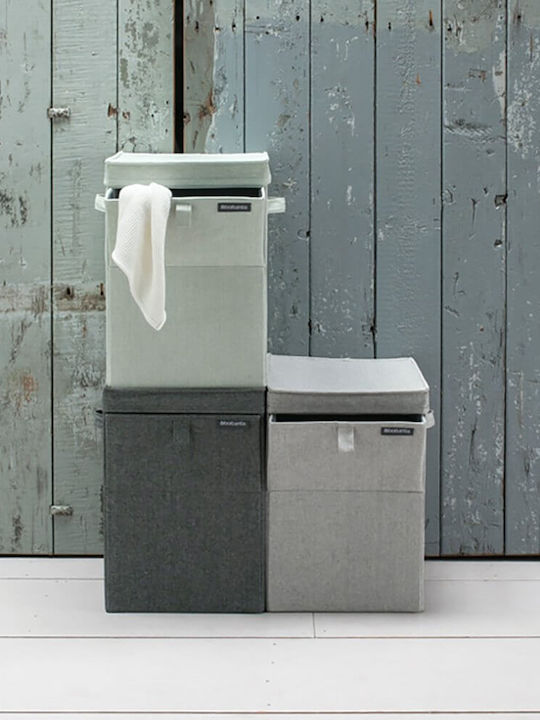Brabantia Box Coș De Rufe Din Țesătură 35lt Cu Capac 44.5x32x44.5cm Verde