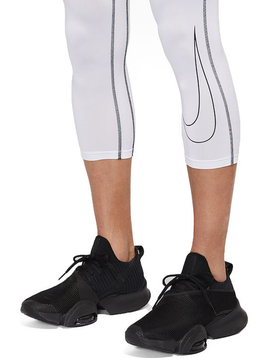 Nike Pro Dri-Fit Men's Sports Capri Leggings White