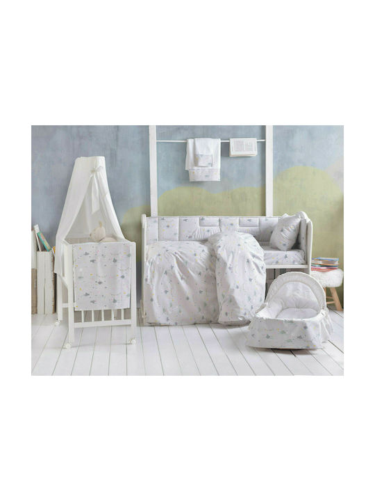 Rythmos Fouska Baby Sheets Set Crib Cotton Gray 120x160cm 3pcs 201-904-2105