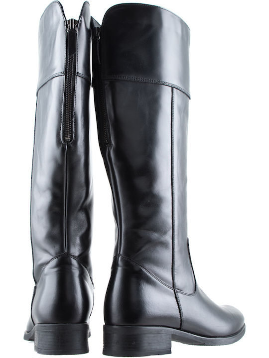 Leder Damenstiefel Schwarz