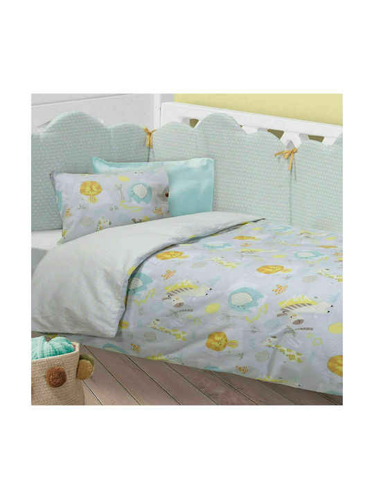 Das Home Crib Sheets Set Cotton Fun Yellow 3pcs 130x170cm