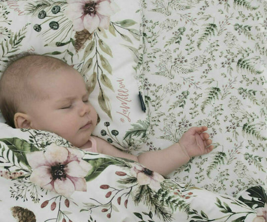 La Millou Blossom Forest Baby Bettlaken Für Krippe Baumwolle Angepasst Weiß 70x140cm