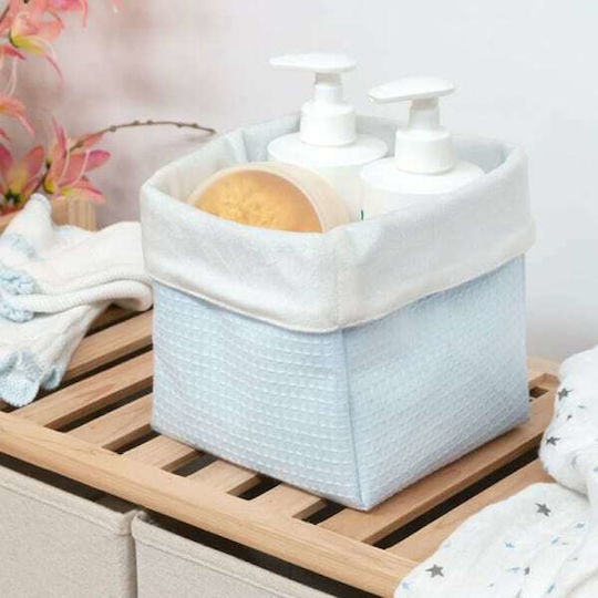 Kiokids Βρεφικό Καλάθι Καλλυντικών Waffle Square Γαλάζιο
