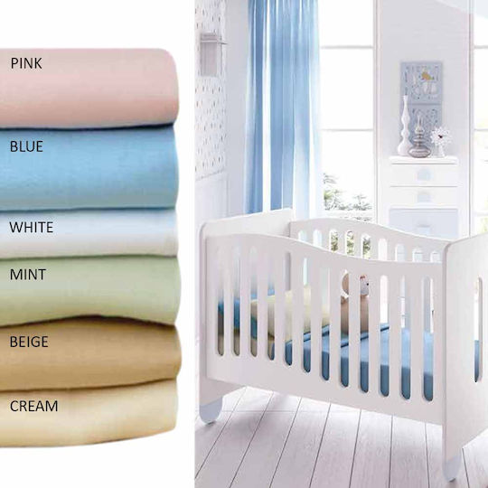 SB Home Delos Baby Sheet Cradle Cotton Green 80x110cm