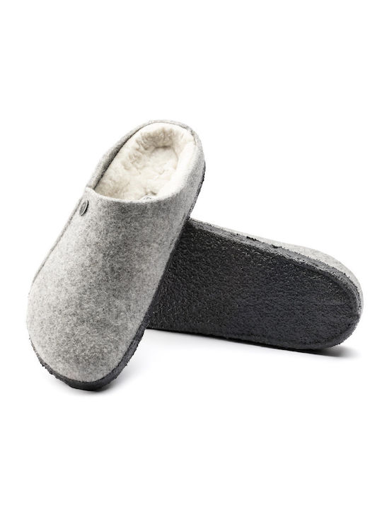 Zermatt Shearling Anatomice Din Lână Papuci de Damă Gri Îngustă Fit