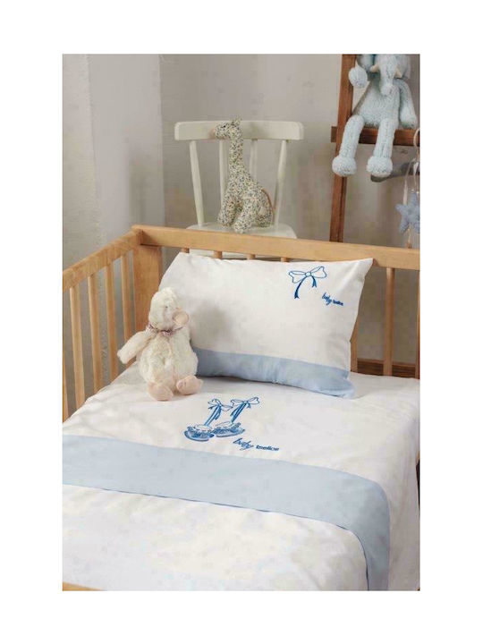 Makis Tselios Home Sonson Baby Sheets Set Crib Cotton Blue 120x170cm 3pcs