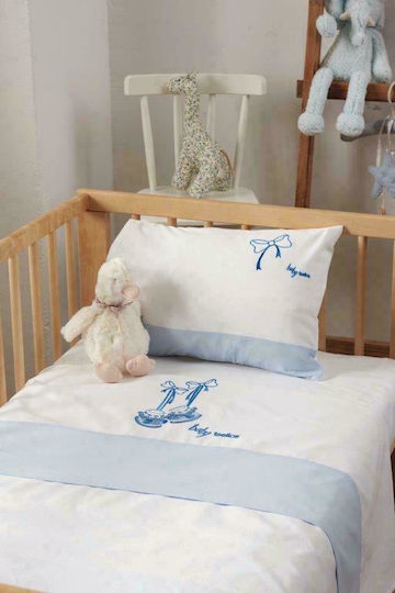 Makis Tselios Home Baby Sheets Set Sonson Blue 120x170cm Makis Tselios Home Baby Sheets Set Sonson Blue 120x170cm
