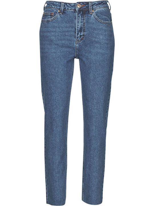Emily High Waist Women's Jean Trousers in Skinny Fit Dark Blue Denim