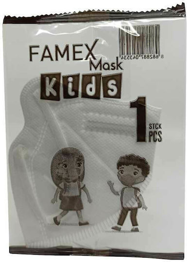 Famex Kids Mask FFP2 NR Protective Mask FFP2 Kids White 10pcs